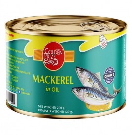 Golden Prize Mackerel in Oil   Tin  200 grams